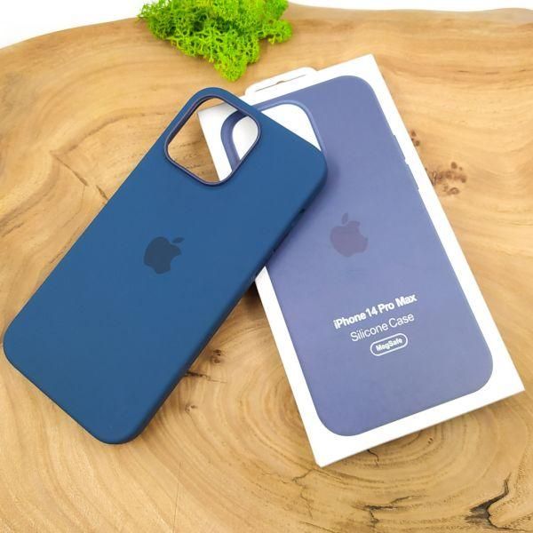 Чохол  Silicone Case with MagSafe для iPhone 14 Pro Max Storm Blue
