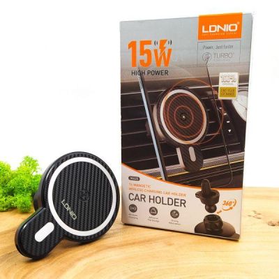 Автомобільний тримач у решітку Wireless MagSafe 15 W LDNIO MA20