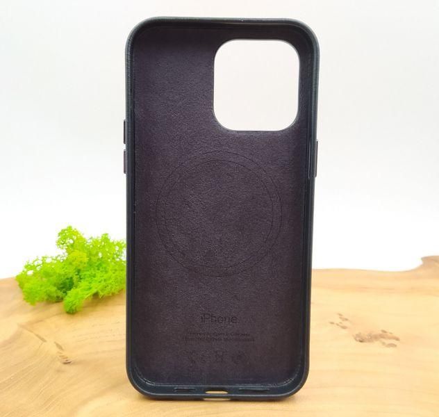 Шкіряний Чохол MagSafe Leather Case for Apple iPhone 14 Pro Max Midnight(зас.тов.)