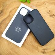 Шкіряний Чохол MagSafe Leather Case for Apple iPhone 14 Midnight(зас.тов.)