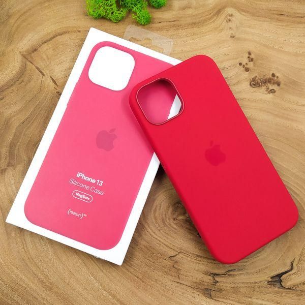 Чохол  Silicone Case with MagSafe для iPhone 13 Red(зас.тов.)