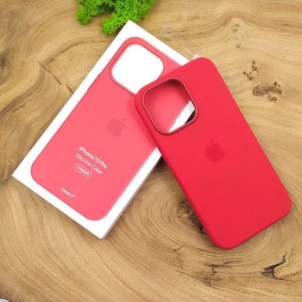 Чохол  Silicone Case with MagSafe для iPhone 13 Pro Red(зас.тов.)