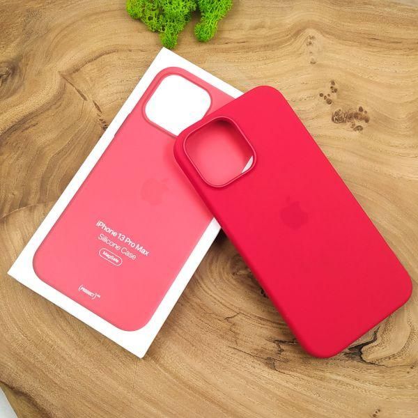 Чохол  Silicone Case with MagSafe для iPhone 13 Pro Max Red