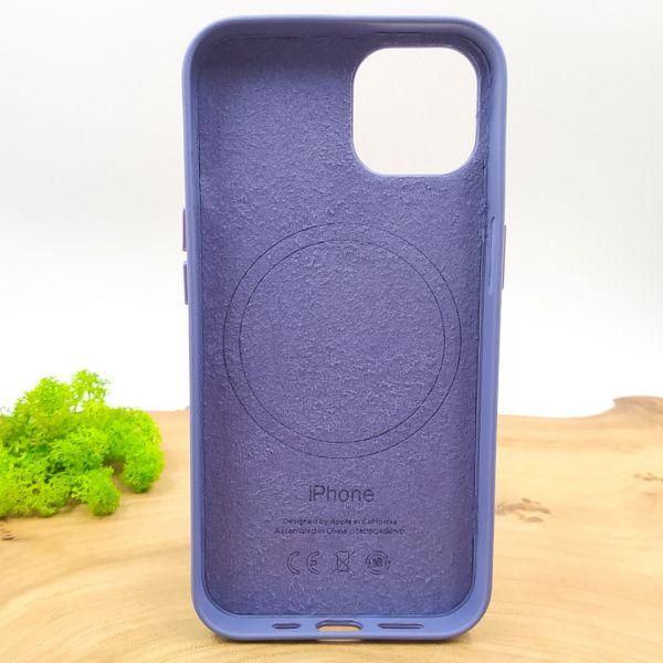 Шкіряний Чохол MagSafe Leather Case for Apple iPhone 13 Blue(зас.тов.)