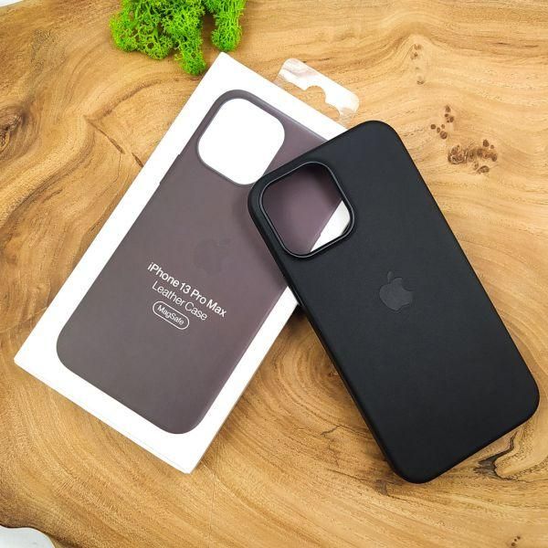 Шкіряний Чохол MagSafe Leather Case for Apple iPhone 13 Pro Max Midnight(зас.тов.)