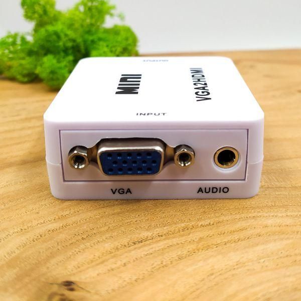 Відеоконвертер перехідник з VGA на HDMI +аудіо