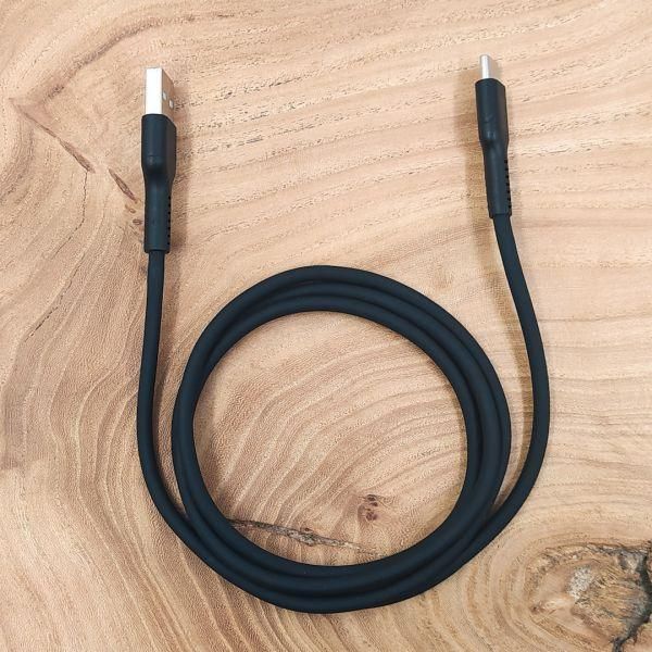 Силіконовий USB-кабель Type-C Inkax CK-99 Black(зас.тов.)