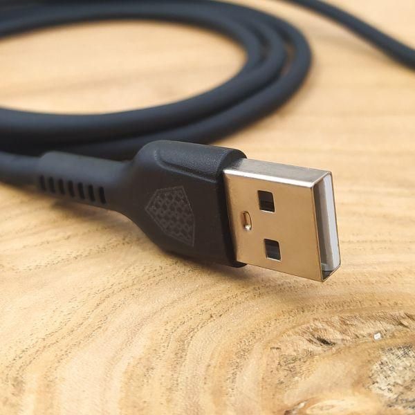 Силіконовий USB-кабель Type-C Inkax CK-99 Black(зас.тов.)