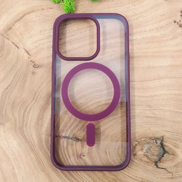 Чохол HOCO Smoke case with MagSafe для iPhone 14 Pro Marsala(зас.тов.)