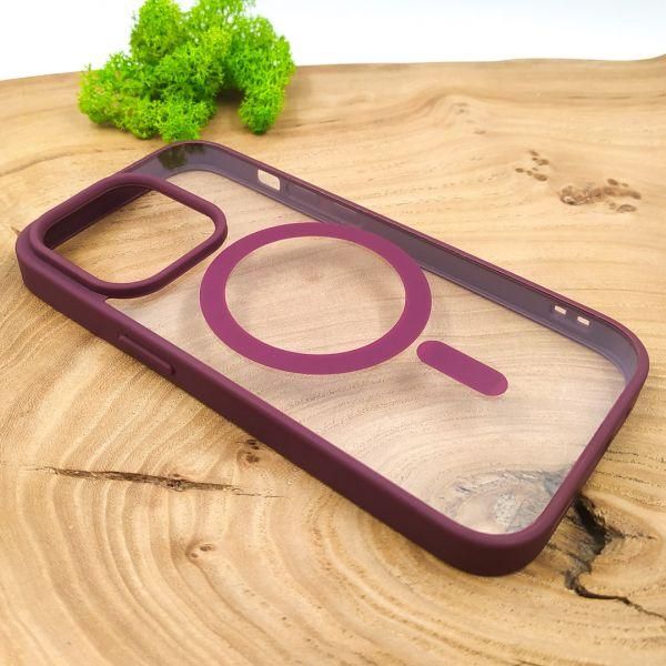 Чохол HOCO Smoke case with MagSafe для iPhone 14 Pro Marsala(зас.тов.)