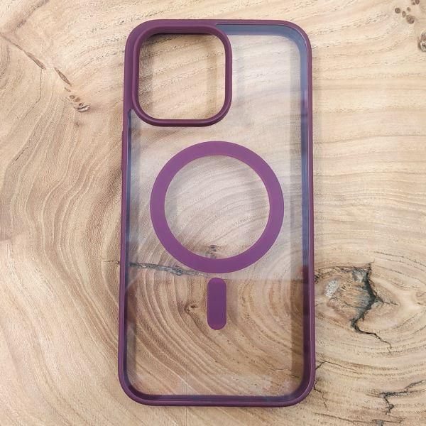 Чохол HOCO Smoke case with MagSafe для iPhone 13 Pro Max Marsala(зас.тов.)