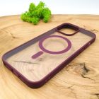 Чохол HOCO Smoke case with MagSafe для iPhone 13 Pro Max Marsala(зас.тов.)