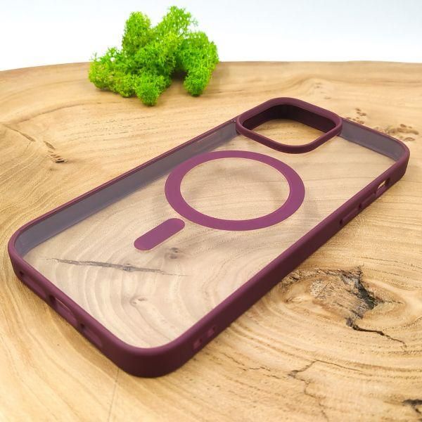 Чохол HOCO Smoke case with MagSafe для iPhone 13 Pro Max Marsala(зас.тов.)