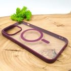 Чохол HOCO Smoke case with MagSafe для iPhone 13 Pro Max Marsala(зас.тов.)