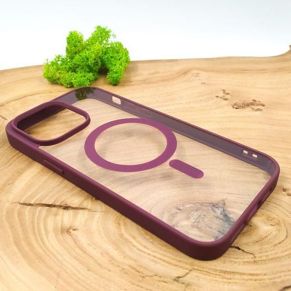 Чохол HOCO Smoke case with MagSafe для iPhone 13 Pro Max Marsala(зас.тов.)