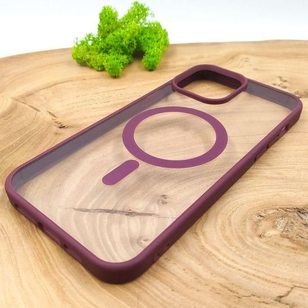 Чохол HOCO Smoke case with MagSafe для iPhone 13 Pro Marsala(зас.тов.)