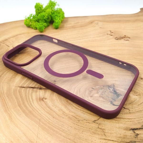 Чохол HOCO Smoke case with MagSafe для iPhone 13 Pro Marsala(зас.тов.)