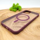 Чохол HOCO Smoke case with MagSafe для iPhone 12 Pro Max Marsala(зас.тов.)