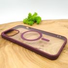 Чохол HOCO Smoke case with MagSafe для iPhone 12 Pro Max Marsala(зас.тов.)