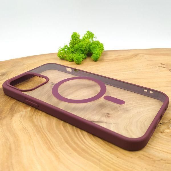 Чохол HOCO Smoke case with MagSafe для iPhone 12 Pro Max Marsala(зас.тов.)
