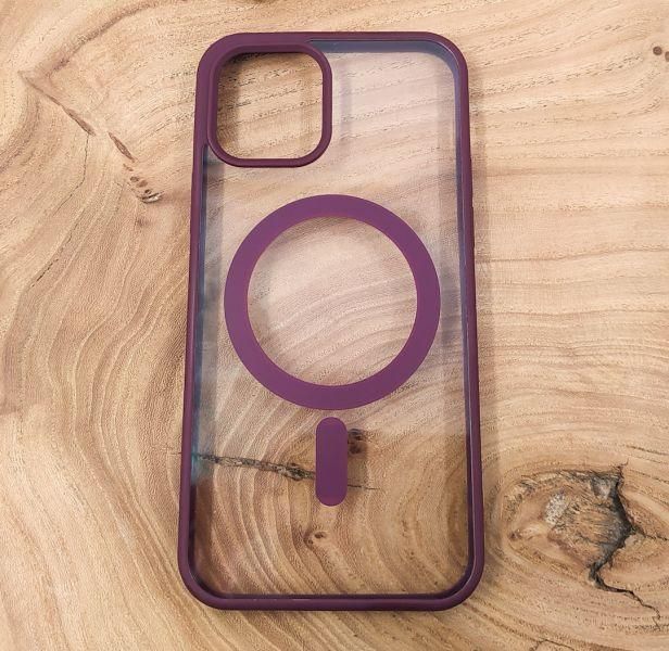 Чохол HOCO Smoke case with MagSafe для iPhone 12/12 Pro Marsala(зас.тов.)