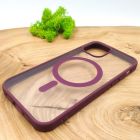 Чохол HOCO Smoke case with MagSafe для iPhone 12/12 Pro Marsala(зас.тов.)