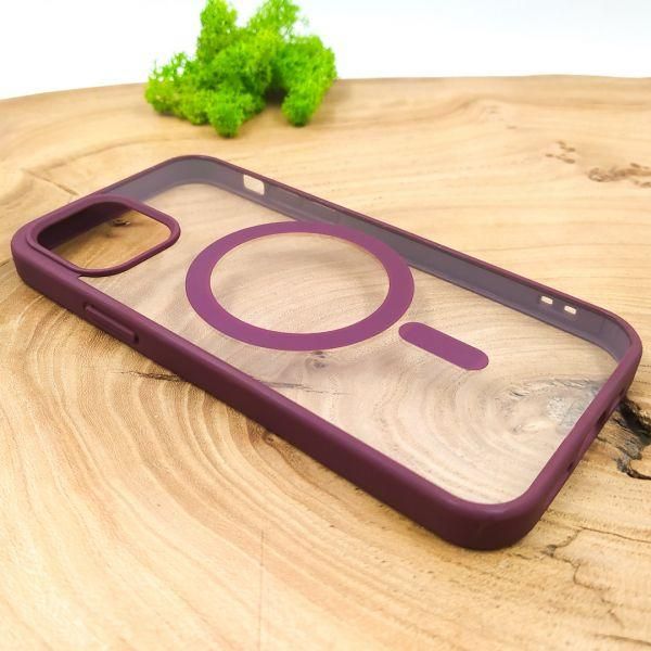 Чохол HOCO Smoke case with MagSafe для iPhone 12/12 Pro Marsala(зас.тов.)