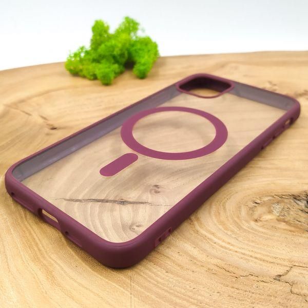 Чохол HOCO Smoke case with MagSafe для iPhone 11 Pro Max Marsala(зас.тов.)