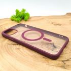 Чохол HOCO Smoke case with MagSafe для iPhone 11 Pro Max Marsala(зас.тов.)
