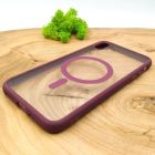 Чохол HOCO Smoke case with MagSafe для iPhone XS Max Marsala(зас.тов.)