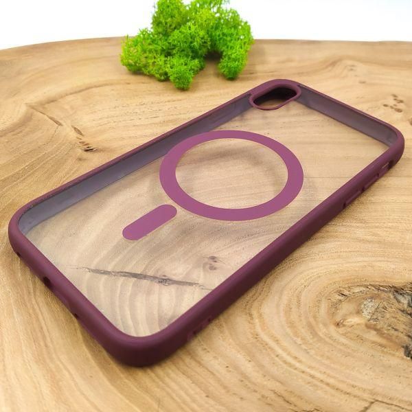 Чохол HOCO Smoke case with MagSafe для iPhone XR Marsala(зас.тов.)