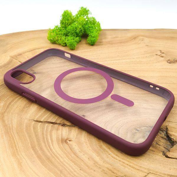 Чохол HOCO Smoke case with MagSafe для iPhone XR Marsala(зас.тов.)