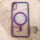 Чохол HOCO Smoke case with MagSafe для iPhone XS Marsala(зас.тов.)