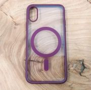 Чохол HOCO Smoke case with MagSafe для iPhone XS Marsala(зас.тов.)