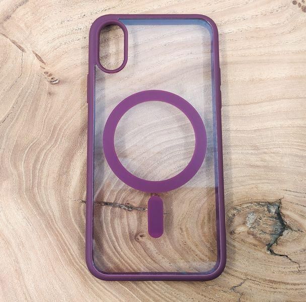 Чохол HOCO Smoke case with MagSafe для iPhone XS Marsala(зас.тов.)