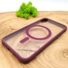 Чохол HOCO Smoke case with MagSafe для iPhone XS Marsala(зас.тов.)