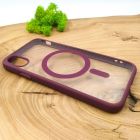 Чохол HOCO Smoke case with MagSafe для iPhone XS Marsala(зас.тов.)