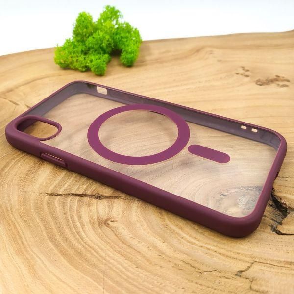 Чохол HOCO Smoke case with MagSafe для iPhone XS Marsala(зас.тов.)