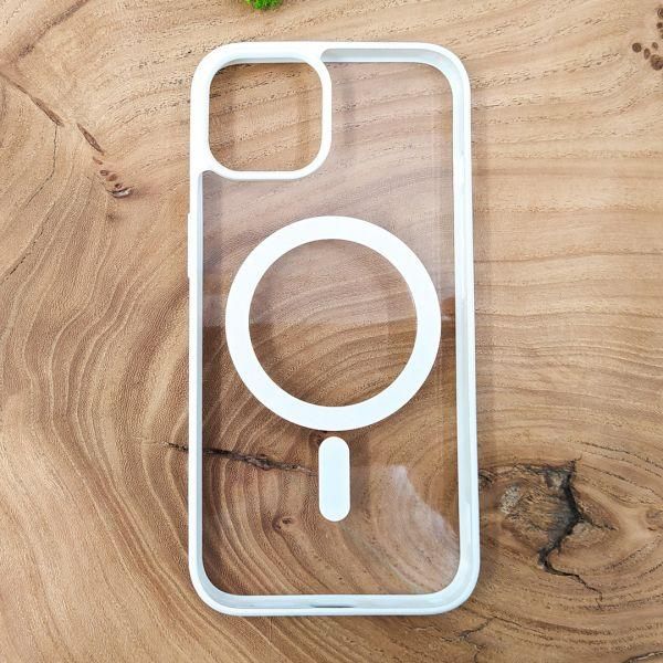 Чохол HOCO Smoke case with MagSafe для iPhone 14 White(зас.тов.)