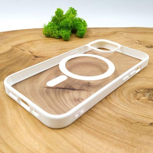 Чохол HOCO Smoke case with MagSafe для iPhone 14 White(зас.тов.)