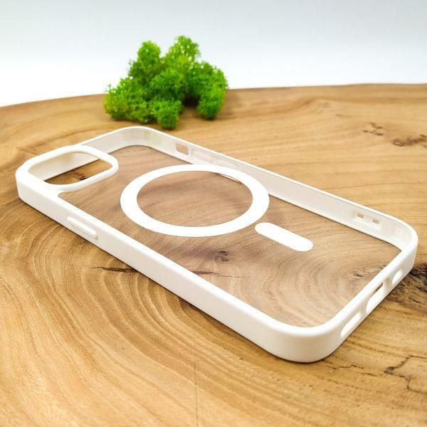 Чохол HOCO Smoke case with MagSafe для iPhone 14 White(зас.тов.)