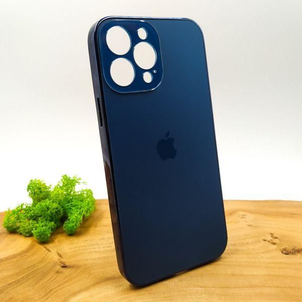 Матовий скляний чохол Glass case для iPhone 13 Pro Max Pacific Blue(зас.тов.)