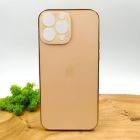 Матовий скляний чохол Glass case для iPhone 13 Pro Max Gold(зас.тов.)