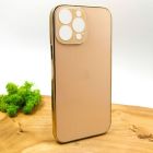 Матовий скляний чохол Glass case для iPhone 13 Pro Max Gold(зас.тов.)