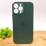 Матовий скляний чохол Glass case для iPhone 13 Pro Max Midnight Green(зас.тов.)