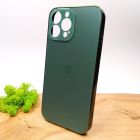 Матовий скляний чохол Glass case для iPhone 13 Pro Max Midnight Green(зас.тов.)