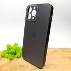 Матовий скляний чохол Glass case для iPhone 13 Pro Max Space Black(зас.тов.)