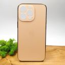 Матовий скляний чохол Glass case для iPhone 13 Pro Gold(зас.тов.)