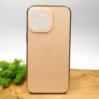 Матовий скляний чохол Glass case для iPhone 13 Pro Gold(зас.тов.)