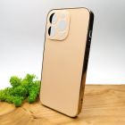 Матовий скляний чохол Glass case для iPhone 13 Pro Gold(зас.тов.)